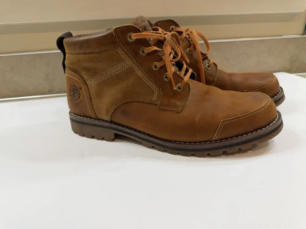 Timberland Larchmont Chukka Boots Men’s 11.5 Brown Leather Suede A13HD Ortholite